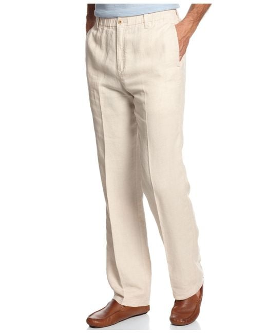 Tommy Bahama Big And Tall Men S New Linen On The Beach Pants In Natural